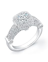 certified 1.97 ct round cut diamond wedding engagement anniversary bridal ring set band