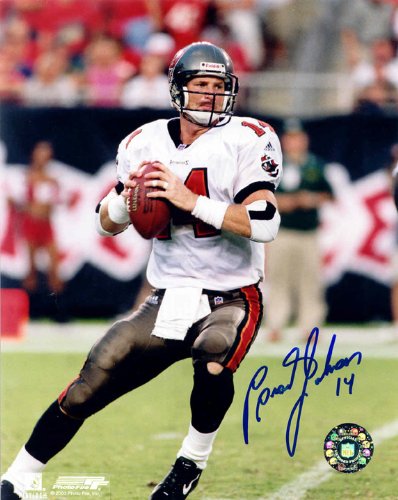 TRISTAR Brad Johnson Autographed Tampa Bay Buccaneers White Jersey 8x10 Photo