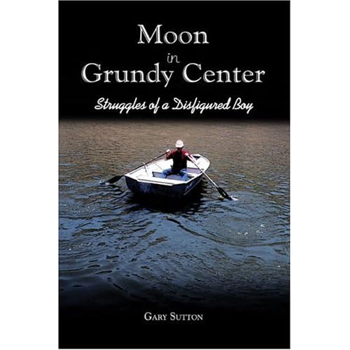 image of book cover of the novel, Moon in Grundy Center, by Gary Sutton 1960 AHS Alum