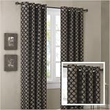 IMAGE OF Slater Circle Medallion Grommet Panel in Gold / Black [Set of 2] Size: 52