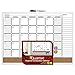 Quartet Magnetic Combination Calendar Board, 17 x 23 Inches, Dry Erase and Cork, 1-Month Design with List, White Frame (79380-WT)
