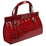 Red Croco Embossed Sunglass Eyeglass Case