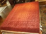 Handmade Wool and Silk Tibetan Rug 9'x12' Handmade Wool and Silk Tibetan Rug 9'x12'