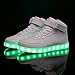 CIOR Kids Boy and Girl's High Top LED Sneakers Light Up Flashing Shoes(Toddler/Little Kid/Big Kid),105,02,34