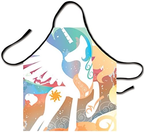 Kaylin My Little Pony Nobel Celie Princess Celestia Logo Bib Apron Canvas Chef Apron Cooking Apron Professional Apron for Cooking, Grill and Baking