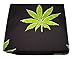 Golden Crown Marijuana Leaf Weed Microfiber Sheet Set (Black, King)