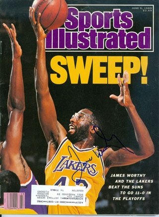 James Worthy Autographed/Hand Signed Sports Illustrated June 5, 1989