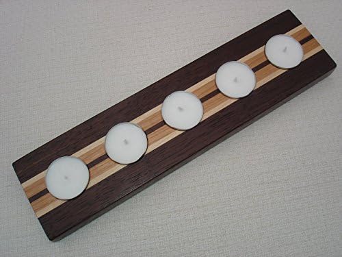 Tea Light Candle Holder - Walnut, Maple & Cherry