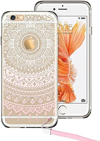 iPhone 6s Case,ESR Totem Series Hybrid TPU case Soft Rubber ,Hard Back Cover Clear with Design Protective Case for iPhone 6s Catcher- Pink Manjusaka (pink)