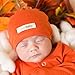L'ovedbaby Baby Organic Cotton Hat, Pumpkin, 0-3 Months