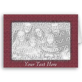 Card Template - Mauve Mosaic Border