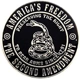 2nd Amendment The Right to Bear Arms Gadsden Tea Party Lapel Hat Pin PPM6049