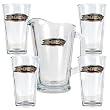 Anaheim Ducks NHL 4pc Pint Ale Glass & 60oz Pitcher Set - Primary Logo by Great American Products
