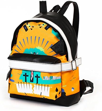 Coolest Unique Fashion Freedom Print Leather Canvas Women Backpack, 12L Water-proof Durable Daypack, Travel Casual School Gym Camping Beach Party Sports Shopping Dating Outdoor bag