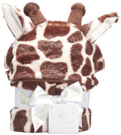 Giraffe Faux Fur Hood Wrap Blanket by Pickles Journey