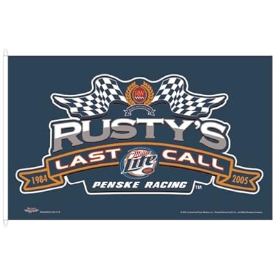 Rusty Wallace Official NASCAR 3ftx5ft Banner Flag by Wincraft