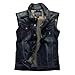 Match Men's Retro Cow Denim Washed Waistcoat Vest #G0307