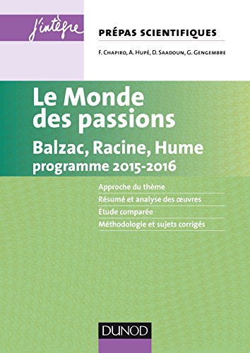 Le monde des passions prépas scientifiques programme 2015-2016 (Concours Ecoles d'ingénieurs) Le monde des passions prépas scientifiques programme 2015-2016 (Concours Ecoles d'ingénieurs)