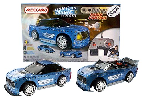 Meccano - 86 8952 - Jeu de Construction - Tuning Radio Commande - Voiture bleue de course