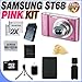 Samsung EC-ST65 / ST68 Digital Camera with 14 MP and 5x Optical Zoom (Pink) International Model No Warranty + 8GB Micro SD Memory Card + 2 Extended Life SLB-70A Batteries + Ac/Dc Rapid Charger + Samsung Case + USB Card Reader + Memory Card Wallet + Accessory Saver Bundle!