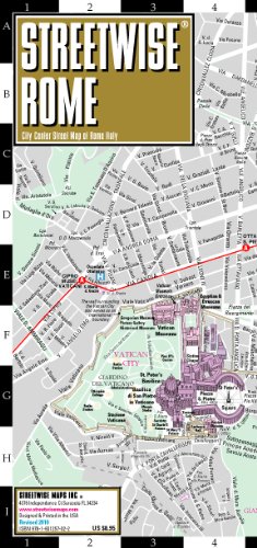 Streetwise Rome Map - Laminated City Center Street Map of Rome, Italy - Folding pocket size travel map with metro map, subway