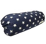 Jolie・Joie 【ストライプシリーズ】 リバーシブル (M紺色スター×ストライプ) 日本製 シッカリ生地 抱っこ紐(だっこひも)収納カバー 通常配送無料