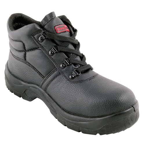 Blackrock Black Leather Work Safety Chukka Boots With Steel Toe Caps And Midsole