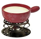 Review Swissmar F66810 / Swissmar The Swiss, Cheese Fondue, 9-piece, Red ceramic pot with Swiss Flag symbol