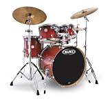 Mapex Meridian Fusionease 5 Piece Drum Set, Transparent Cherry Mist