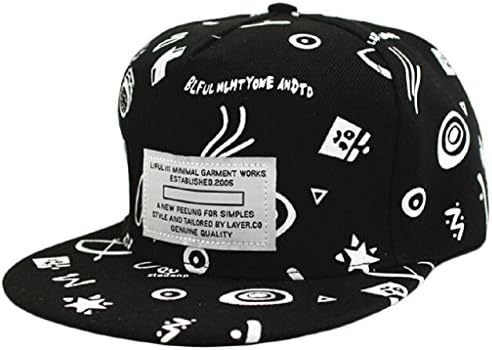 Ainycap New Rap Hat EXO Pop Visor Snapback Hip Hop Cap in black