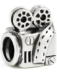 Ohm Sterling Silver Lights Movie Camera Action Bead Charm