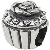 Authentic Biagi Cup Cake with Rose Sterling Silver fits European Charm Bracelet