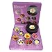 Scented Flower tealights with wooden holder gift box set