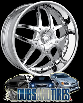 DIP Boomerang (Series D64) Chrome - 20 x 8.5 Inch Wheel