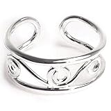 Sterling Silver Swirl Adjustable Toe Ring