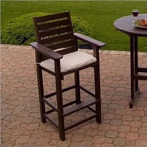 Captain 29.5 Outdoor Bar Stool Finish: Dark Teak