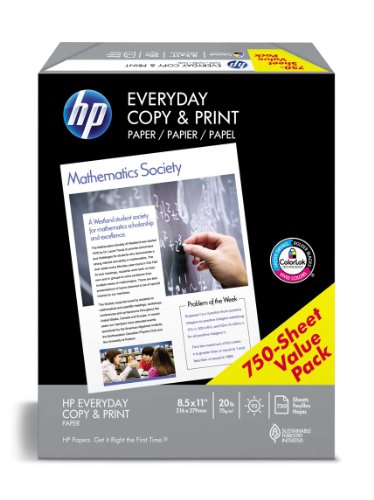HP Everyday Copy and Print Paper 20 Pound, 92 
