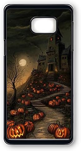 Note 5 Case, Galaxy Note 5 Case, Hot Sale Halloween Castle Customized [Shock-Absorption] Hard PC Black Protective Case Cover for Samsung Galaxy Note 5
