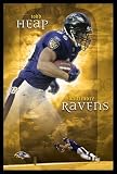 Todd Heap Baltimore Ravens Nfl New Football Art Black Wood-Mounted Poster Print - 24