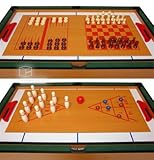 Dema Tischfußball Multigame 13 in 1, schwarz/braun