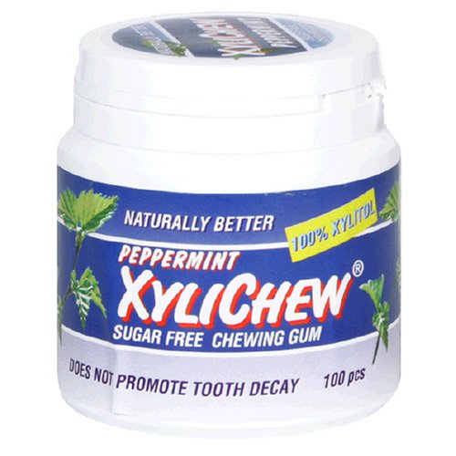 Xylichew Gum, Peppermint, 100-Piece Jar (Pack of 2)