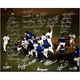 New York Mets - Celebration From Above - 1986 Team Autographed 16x20 Photograph