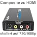 Composite zu HDMI Konverter / S-Video zu HDMI Konverter - wandelt analoges Cinch FBAS Video und S-Video YC zu HDMI um + Verst�rker + Scaler auf 720p/ 1080p