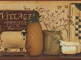 Life on the Road  Primitive Crocks Stars Sheep Wallpaper Border