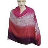 Handmade Self Design Colorful Viscose Stole Women Outerwear Dress (Free Shipping) Stle0048r