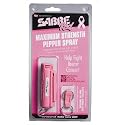 SABRE Compact Pepper Spray with Pink Key Case - Supports National Breast Cancer Foundation