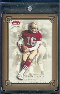 2004 Fleer Greats of the Game Football Card # 6 Joe Montana San Francisco 49ers Mint Condition Shipped In Protective Screwdown Case