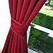 Best Home Fashion Basic Thermal Insulated Blackout Curtains - Back Tab/Rod Pocket - Burgundy - 52