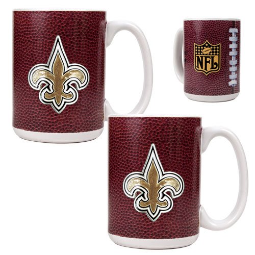 New Orleans Saints 2 Piece Gameball Coffee Mug Set