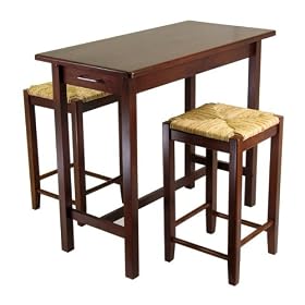 3-pc. Breakfast Table Set - Walnut